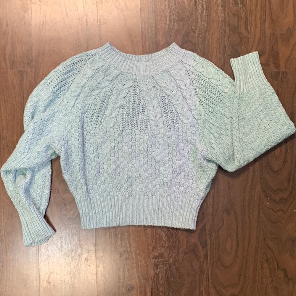 Teal American Eagle chunky sweater